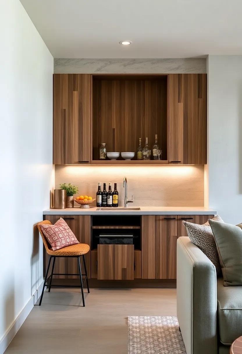 Recessed ‍Wall Bar Cabinet: Install a recessed wall cabinet‌ to keep your bar setup ​flush with walls, saving ​space without ⁢sacrificing style