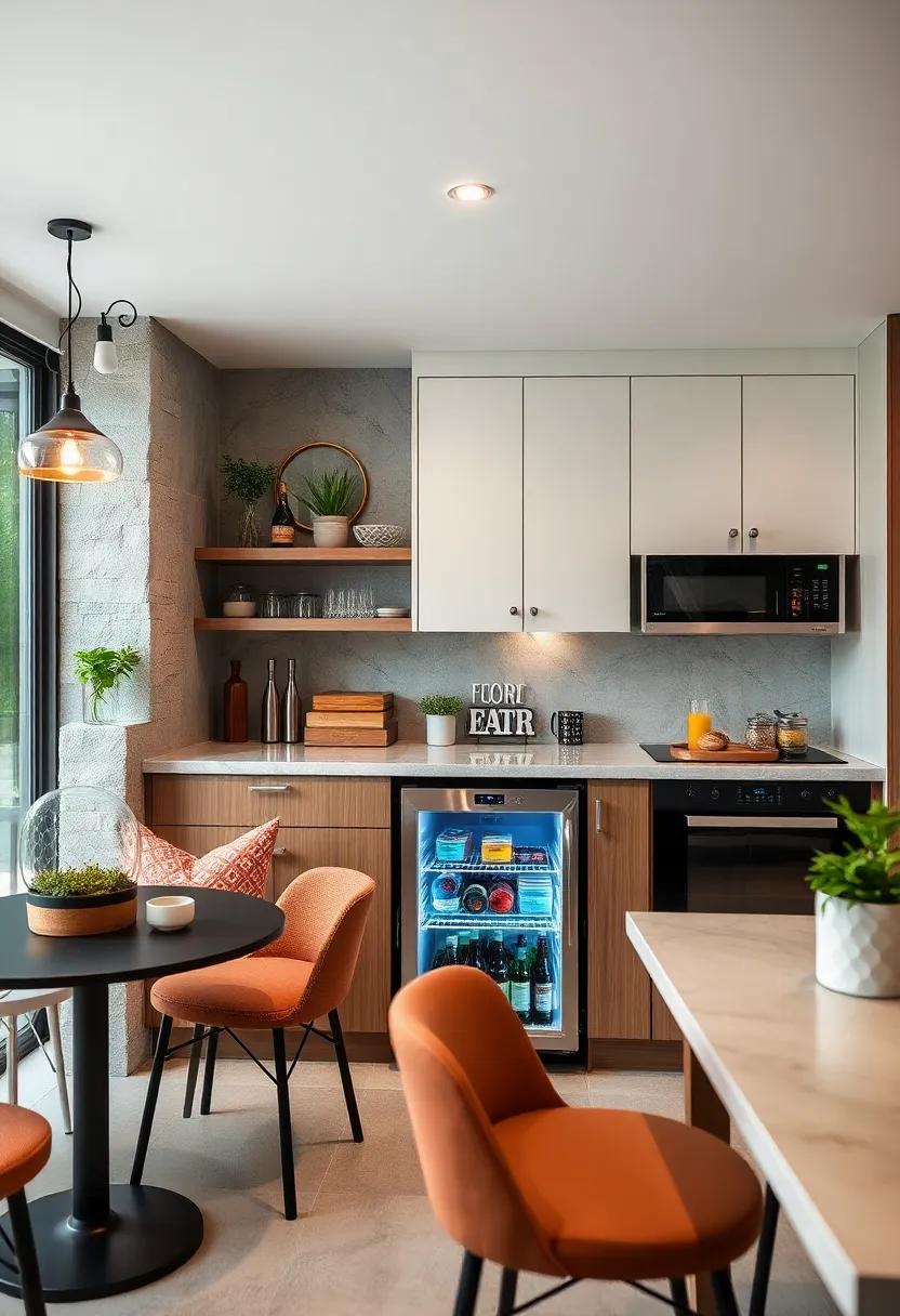 Under-Cabinet Mini Fridge: Install a mini fridge under your cabinets to maintain a streamlined look while⁤ expanding‌ your bar's cooling capacity
