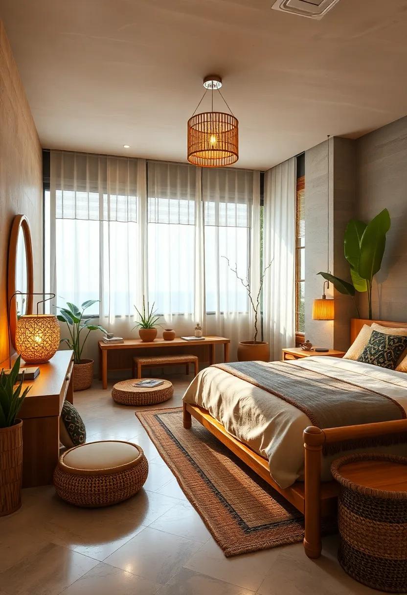 Natural Illumination: Enhance the ambiance of⁢ your room with bamboo lighting fixtures that cast warm, inviting shadows throughout