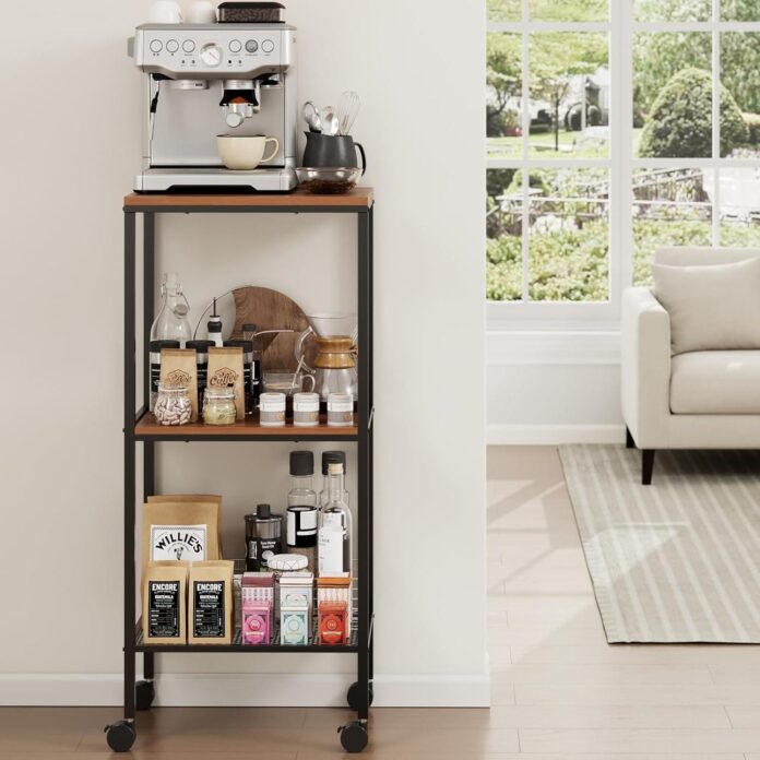 How Our 3-Tier Coffee Bar Cart Transformed Our Kitchen Space
