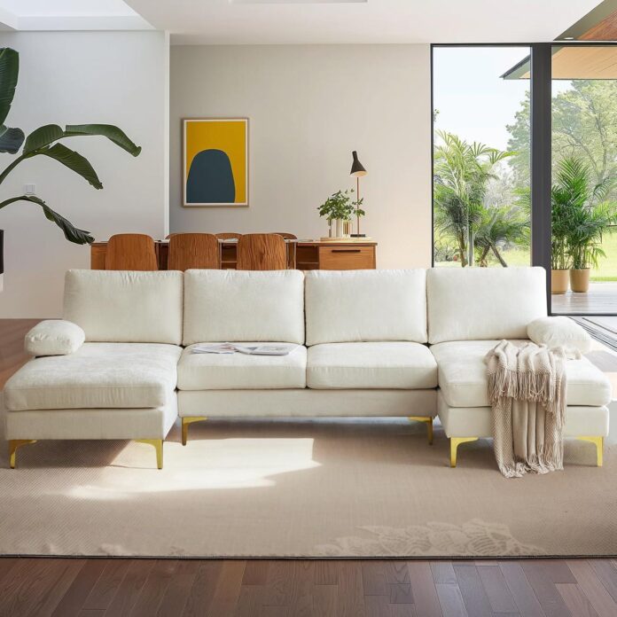 Why We Love the VINGLI 110″ U-Shape Sectional Sofa Together