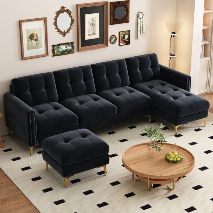 How We Embraced Comfort: PURLOVE Velvet U-Shaped Sofa Review