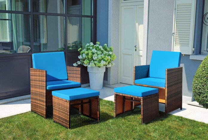 Our Honest Take on the Devoko Blue Wicker Patio Set
