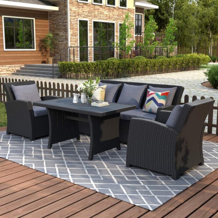 Our Honest Take on the Black Wicker 4-Piece Patio Set