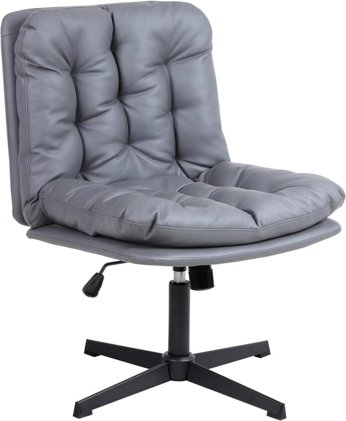 Our Take on the Stylish Armless PU Leather Office Chair for Small Spaces