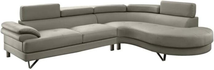 Our Honest Take on the Cozy Grey Faux Leather Sectional Sofa Set