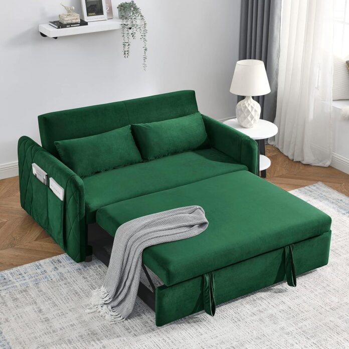 Our Honest Take on the Merax 55″ Green Velvet Sleeper Sofa