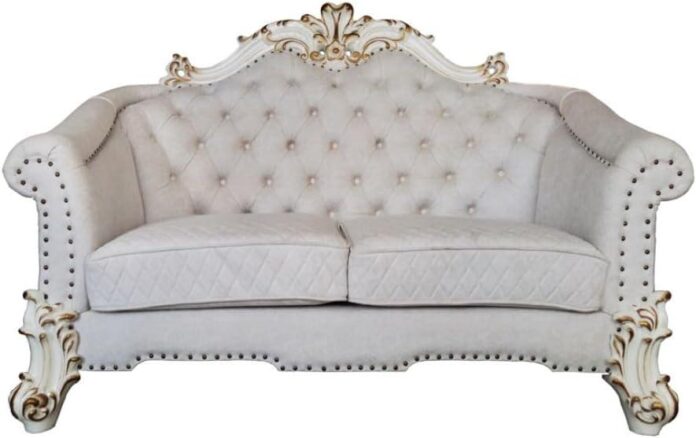 Why We Love Our 66″ Two Tone Ivory Velvet Loveseat