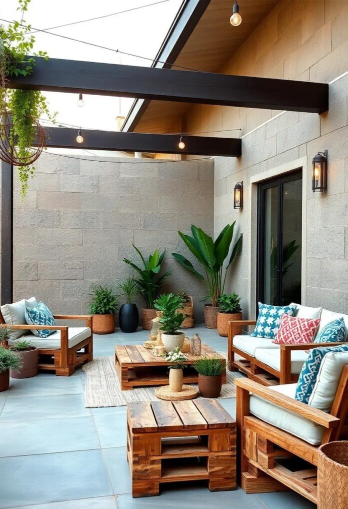25 Stunning Patio Lounges Crafted with DIY Pallet Furniture Ideas to Inspire You