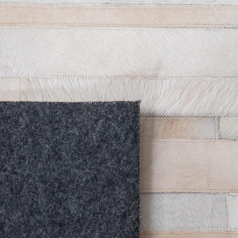 Our Take on ELYSSIA's Artisan White Stripes Leather Rug