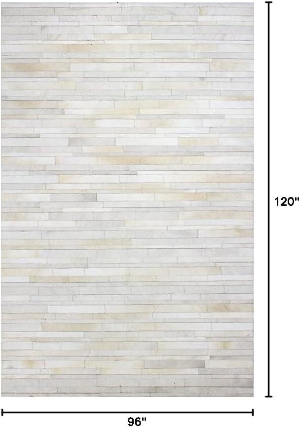 Our Take on ELYSSIA's Artisan White Stripes Leather Rug