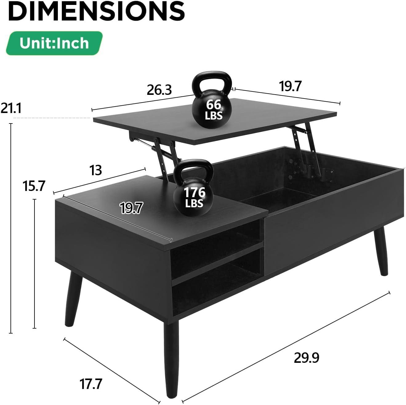 why We Love the MKDLUFEI ⁣Lift-Top ​Coffee Table's Smart Design