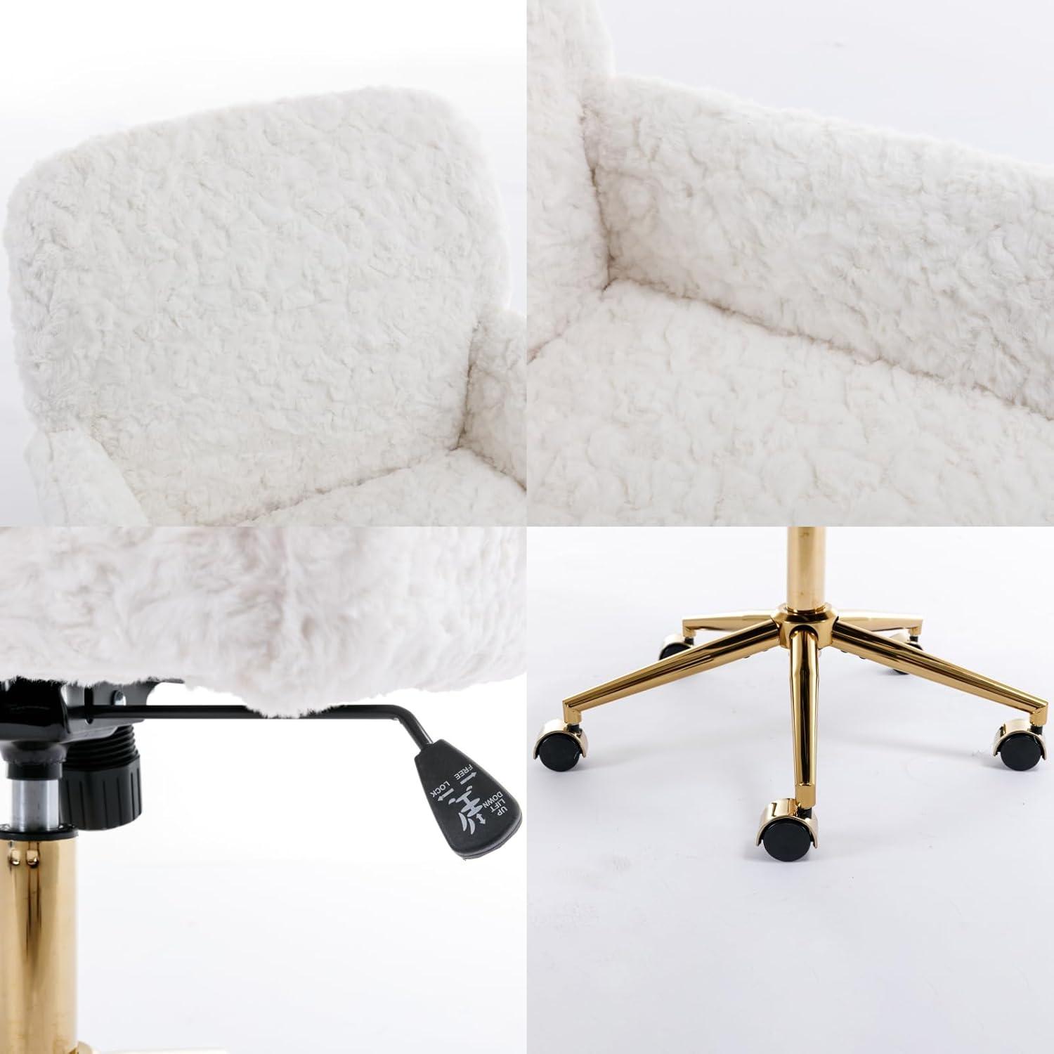 Why We ​Love the ChicFurnit Beige & Golden Office chair