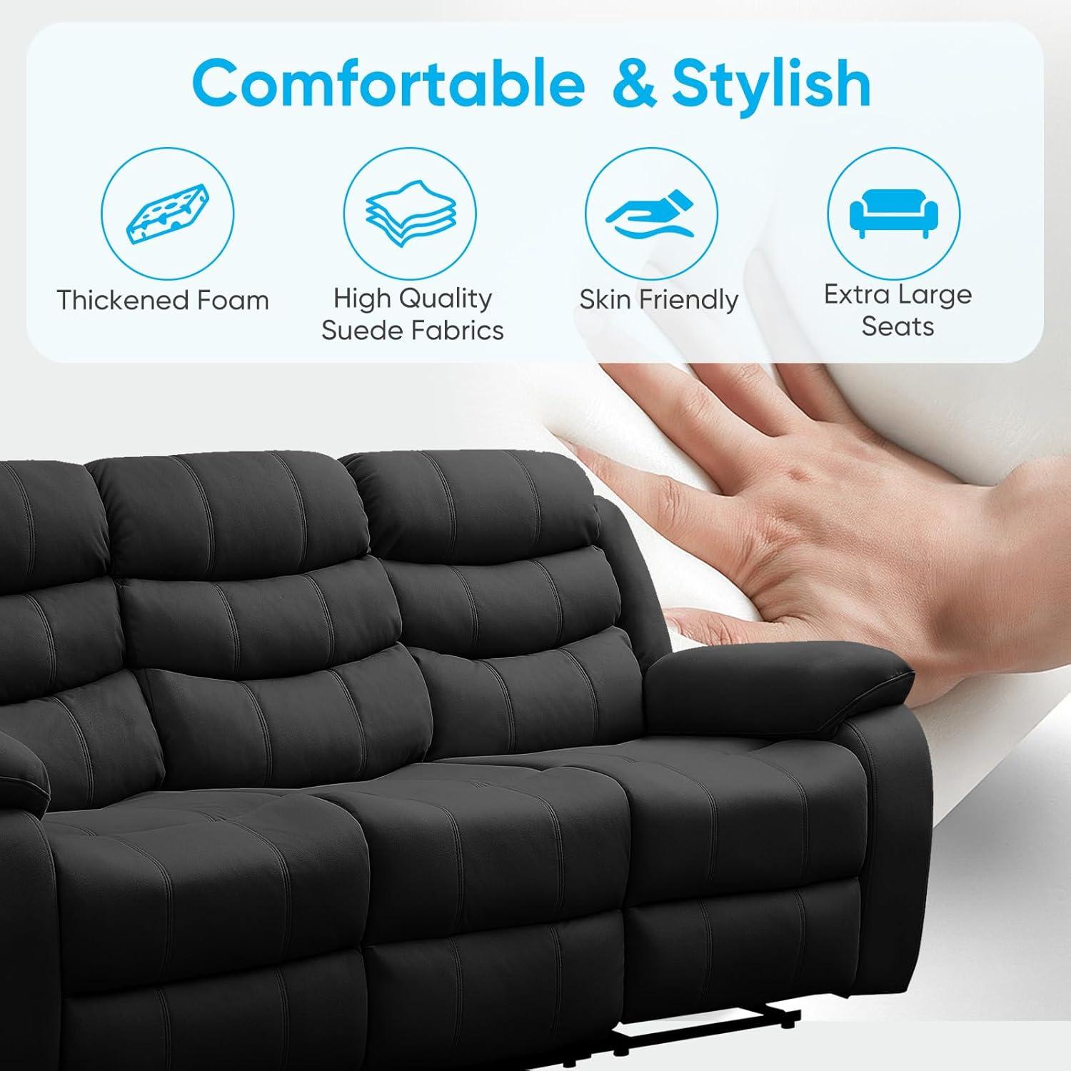 Our Honest Take on the Mjkone 3-Seater Recliner Sofa's Comfort and Style