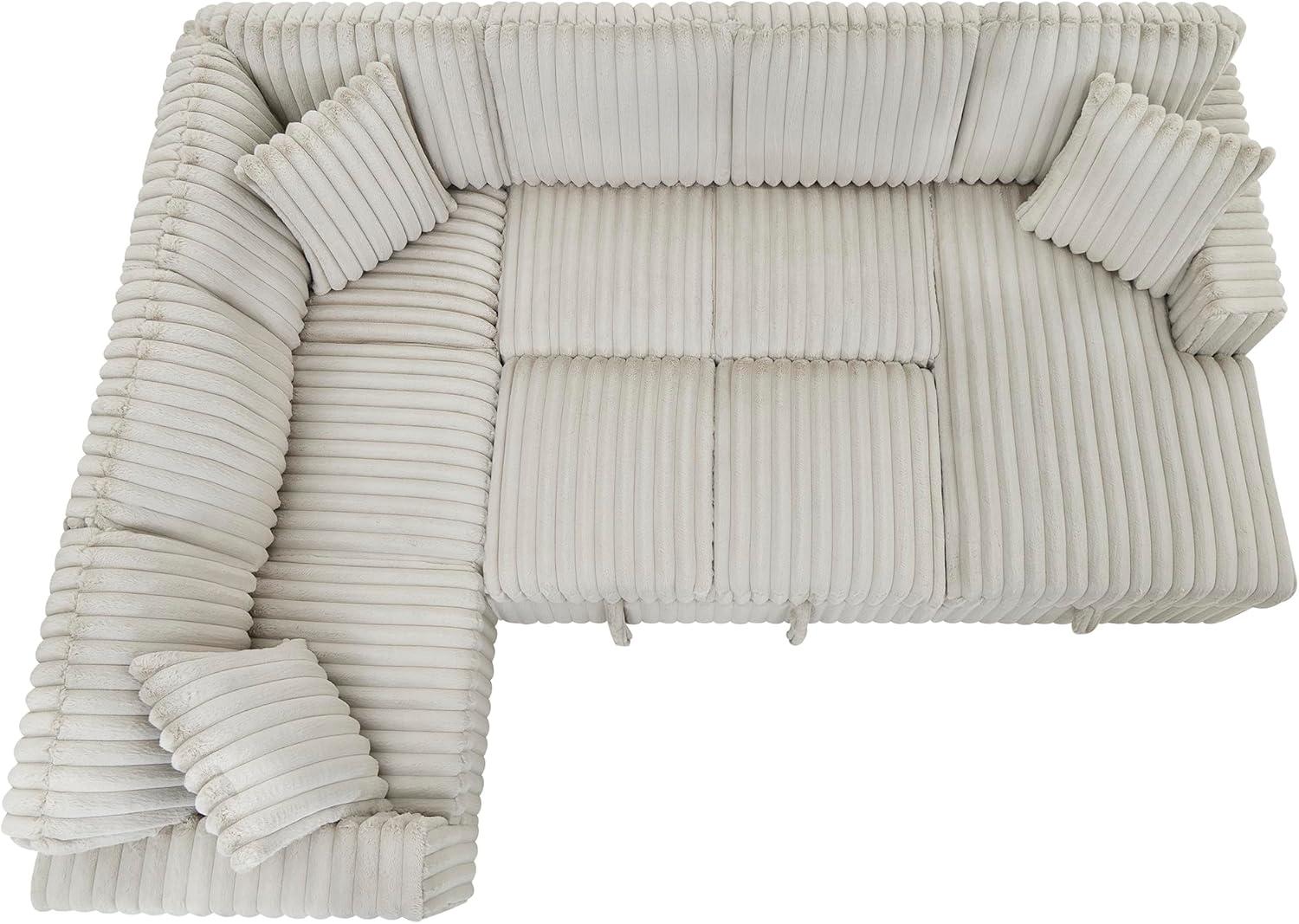 Our‍ Take​ on the Cozy 122''⁣ U-Shaped Faux Fur Sleeper Sofa