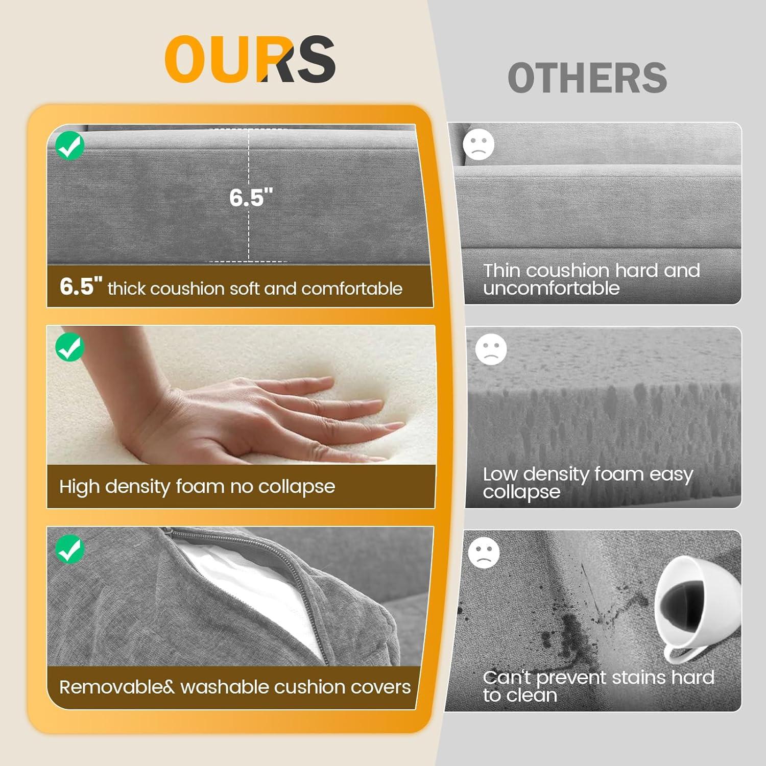 how We Love the Apicizon Modular Sectional Couch's flexibility