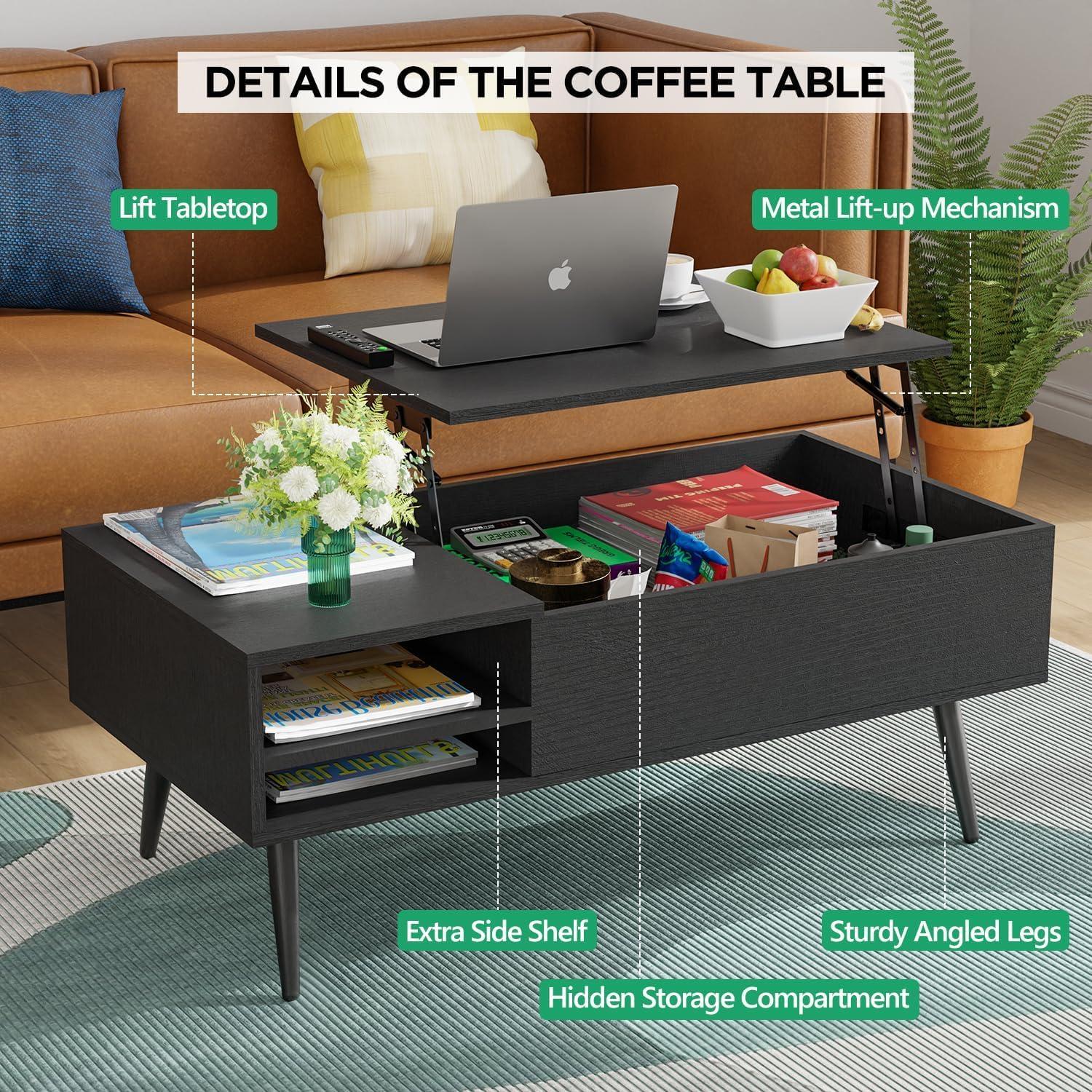 Why We Love the MKDLUFEI Lift-Top Coffee table's Smart ‌Design