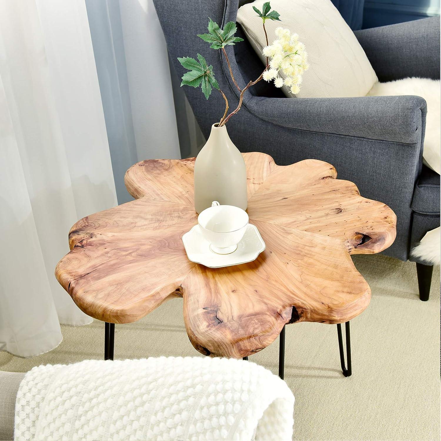 Our Take on the WELLAND Live Edge Cedar Coffee Table: Unique & Rustic