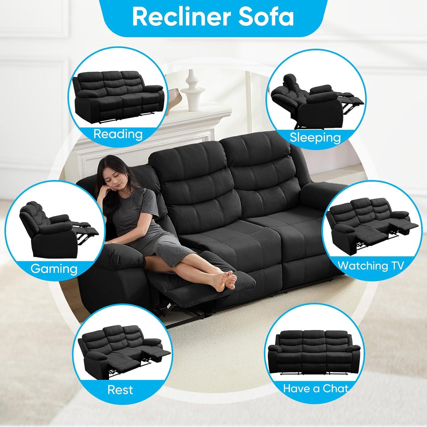 Our Honest Take on the Mjkone 3-Seater Recliner Sofa's Comfort and Style