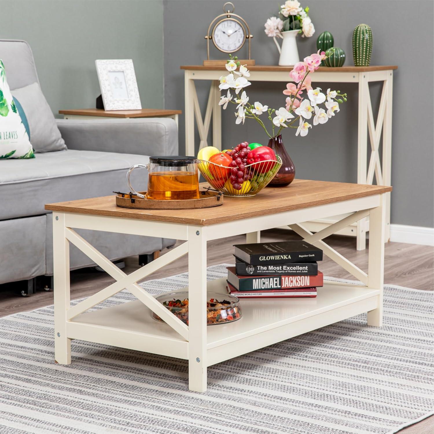 How We Loved the​ GREEN PARTY‍ Farmhouse Coffee Table's Vintage Charm
