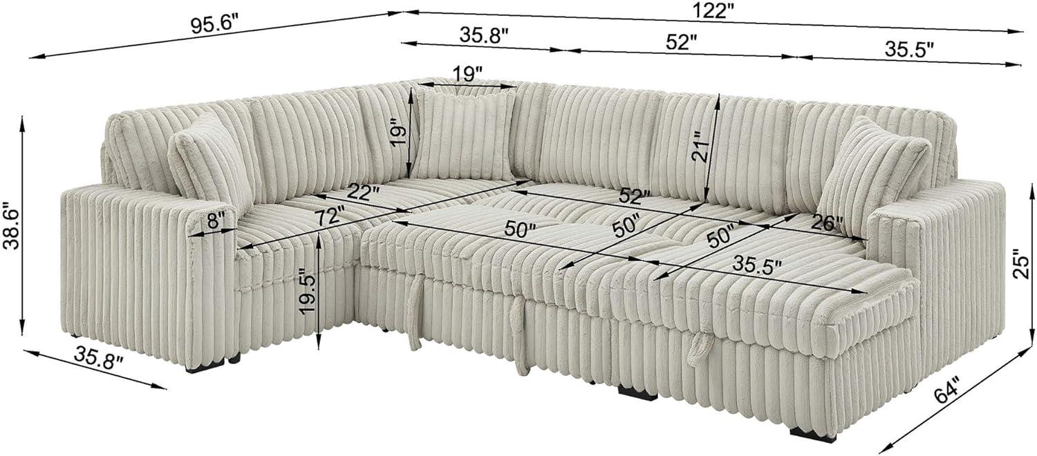 Our‍ Take‌ on the⁣ Cozy 122'' U-Shaped Faux ⁢Fur Sleeper Sofa