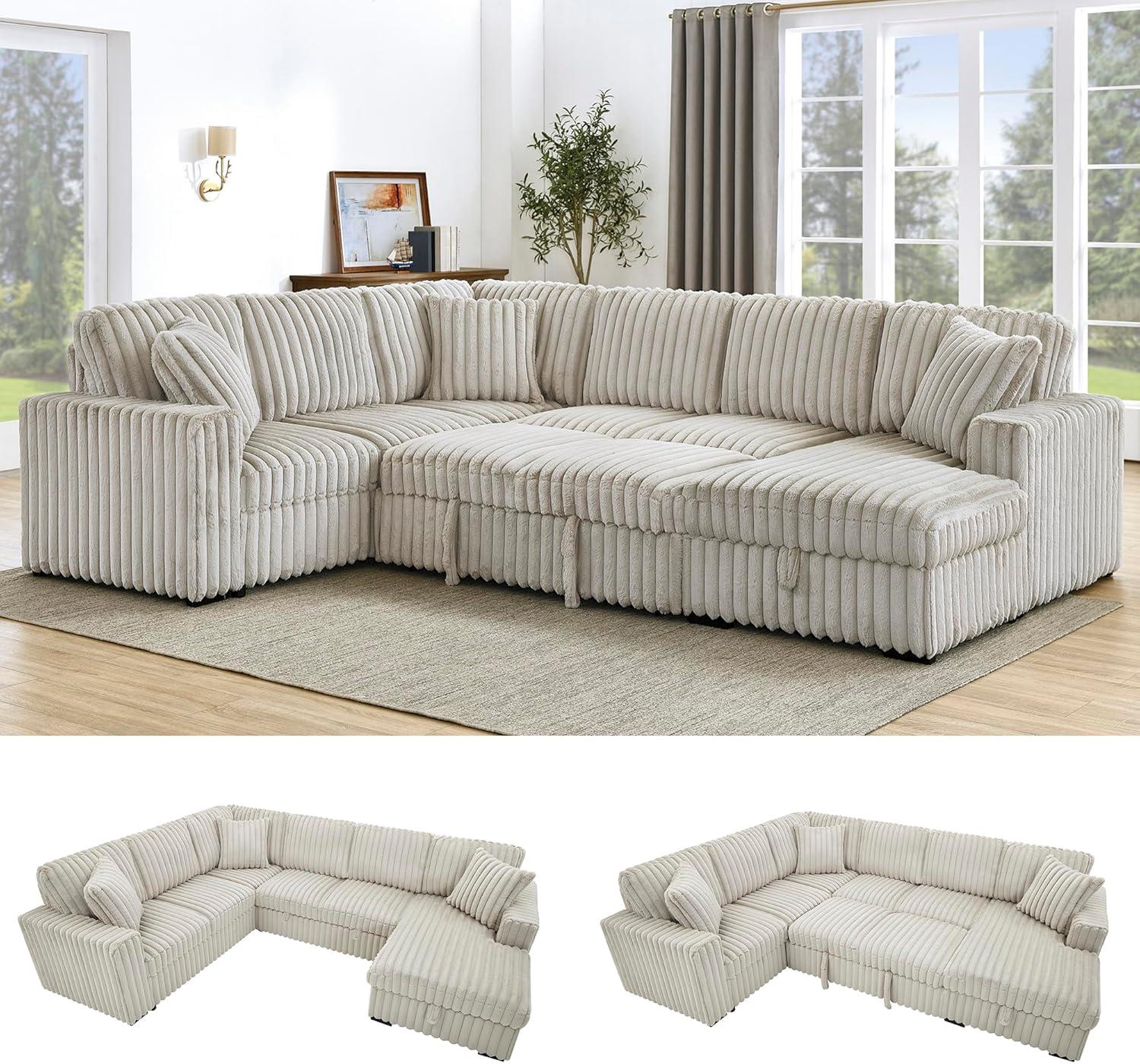 Our Take on the Cozy ⁤122'' U-Shaped Faux Fur ⁤Sleeper Sofa