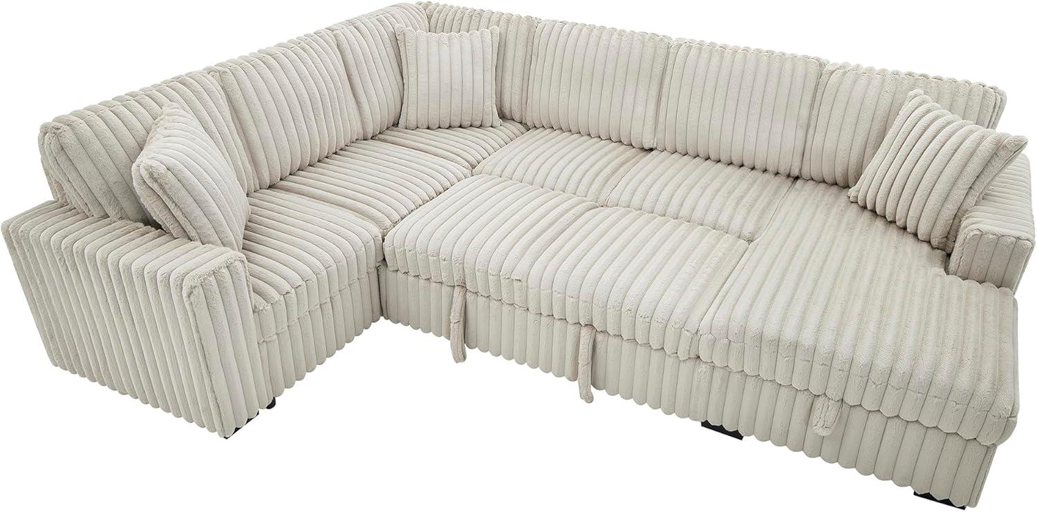 Our Take on the Cozy 122'' U-Shaped Faux Fur Sleeper Sofa