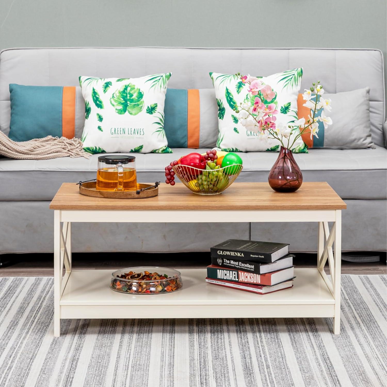 How We Loved the GREEN ‍PARTY Farmhouse Coffee table's Vintage Charm
