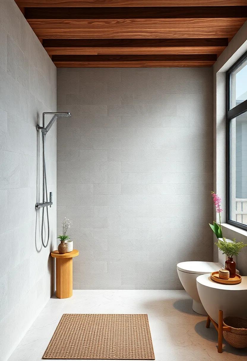 Wooden Slatted Shower Shelf with Water-Resistant Finish