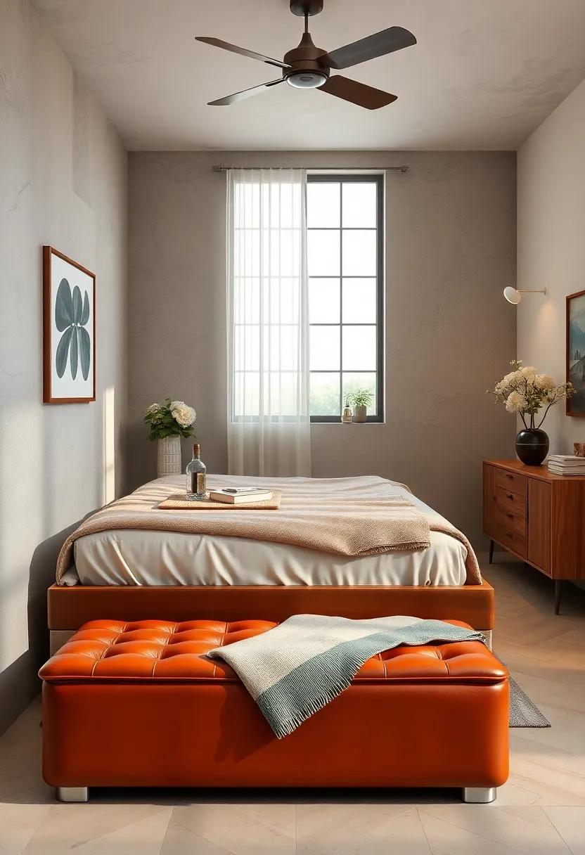 Leather storage benches offering durable and stylish options‍ for heavy-use bedrooms