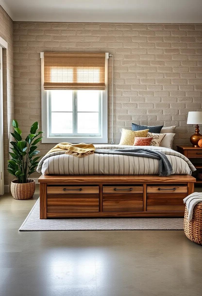 Rustic farmhouse-style storage benches that blend function with warm, cozy aesthetics