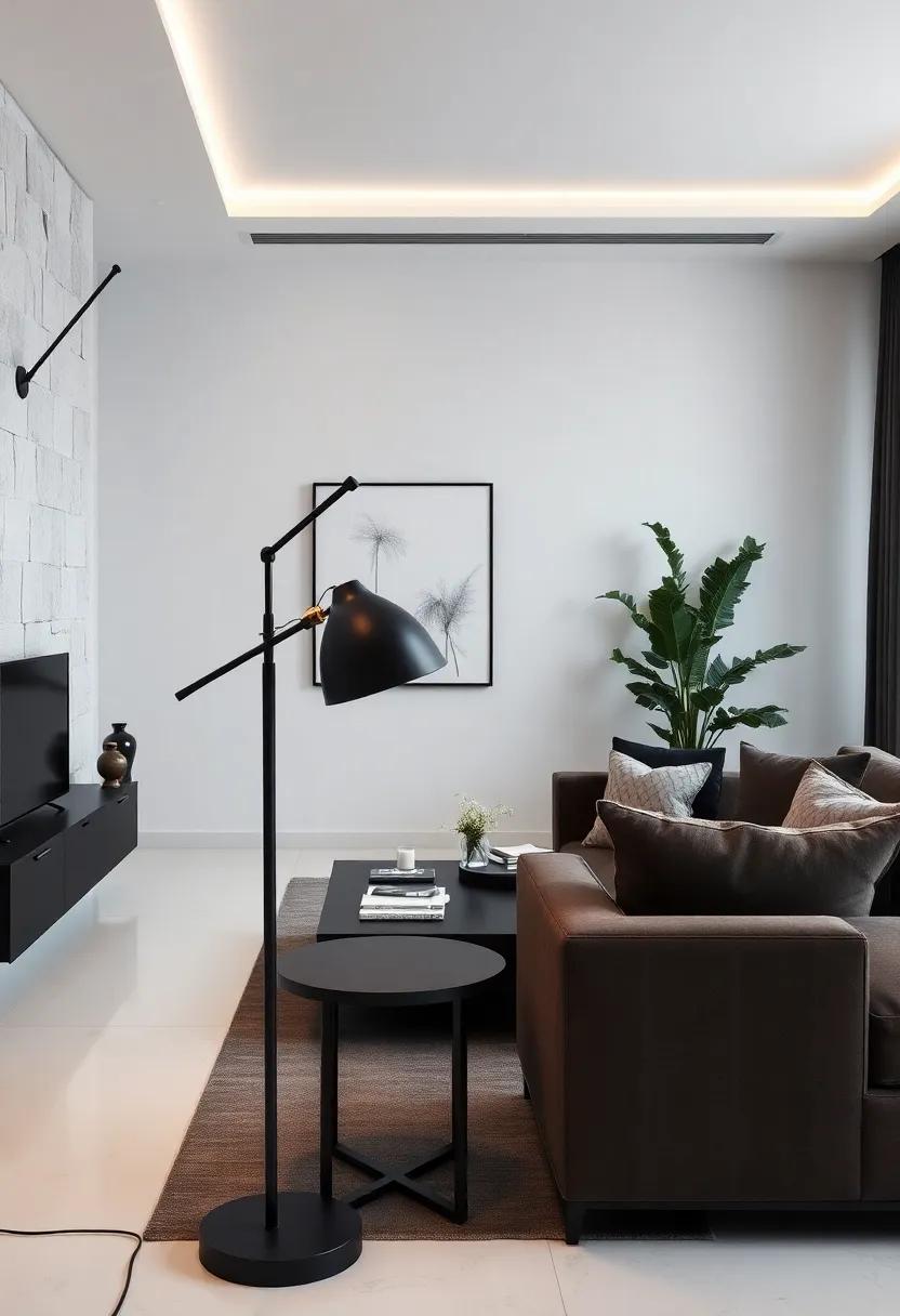 Sleek Black‌ Floor Lamps with⁢ Adjustable⁣ Arms for​ Practical Illumination