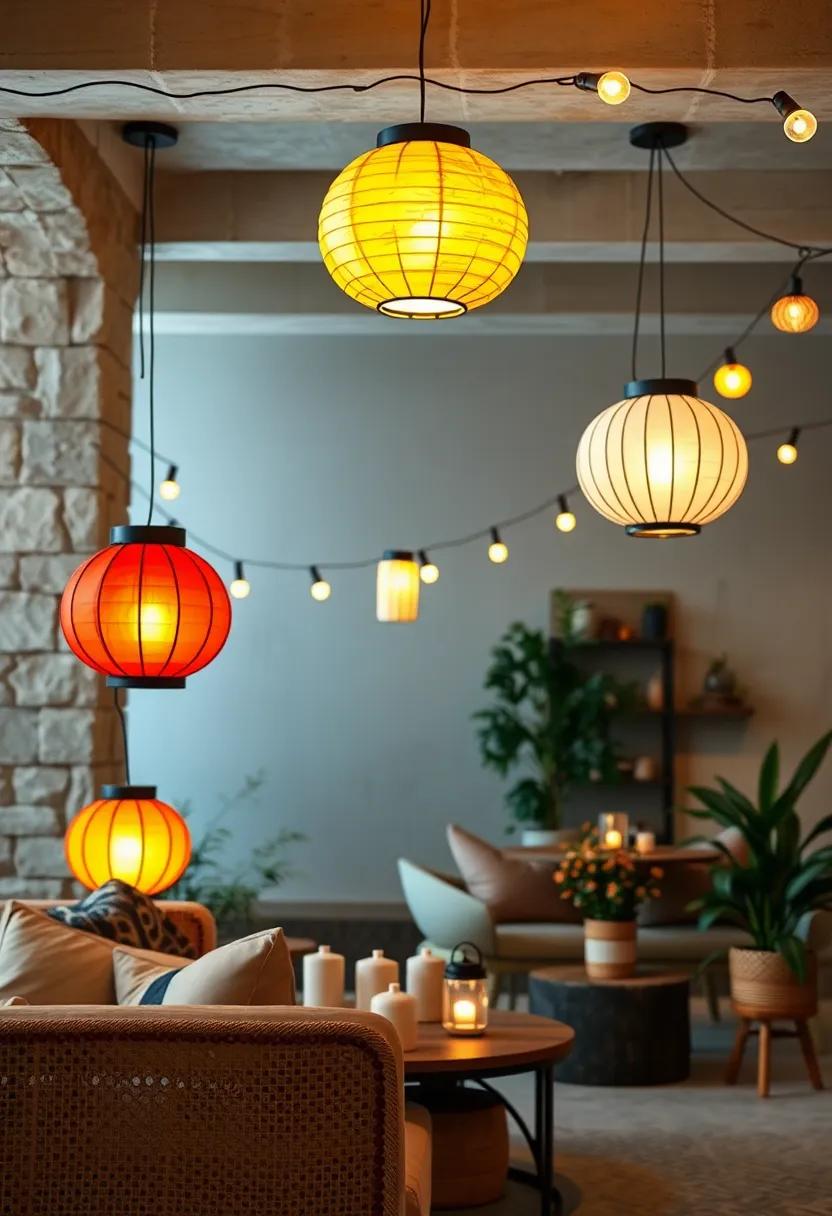 Colorful⁤ Paper Lantern String Lights - ⁢Festive and whimsical, ⁢perfect for layering ⁣soft, inviting light