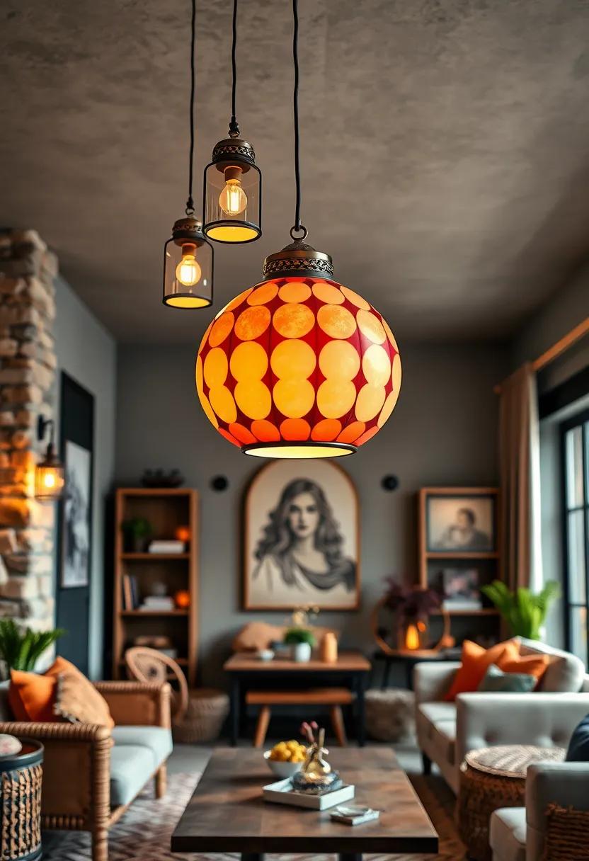 Enamel globe Pendant Light - Smooth ⁤and ⁣colorful, offering a retro-meets-bohemian aesthetic