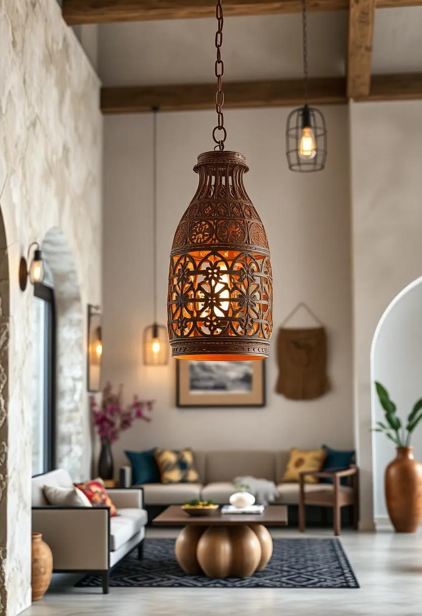 Hand-Carved​ Wood Lantern -⁢ Showcases artisanal‍ craftsmanship while casting playful shadow designs