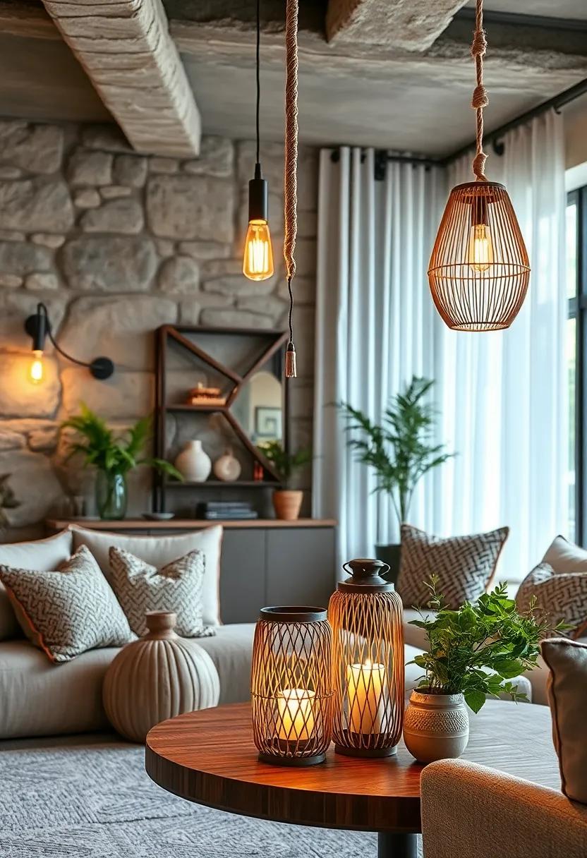 Twine Wrapped Table​ Lantern -​ Compact and ⁤cozy, ideal ⁢for​ creating intimate ambient lighting