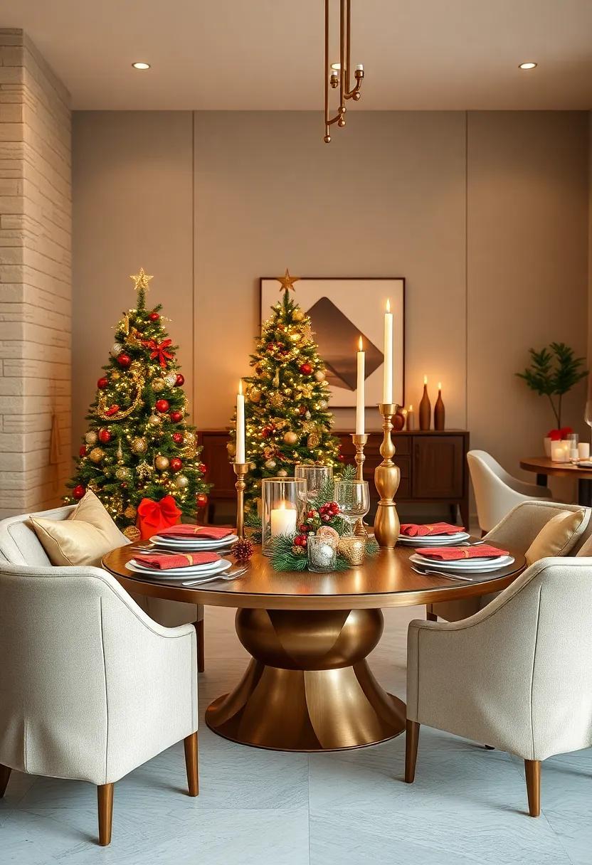 Incorporating Warm Metallic Candlesticks to Enhance Ambiance