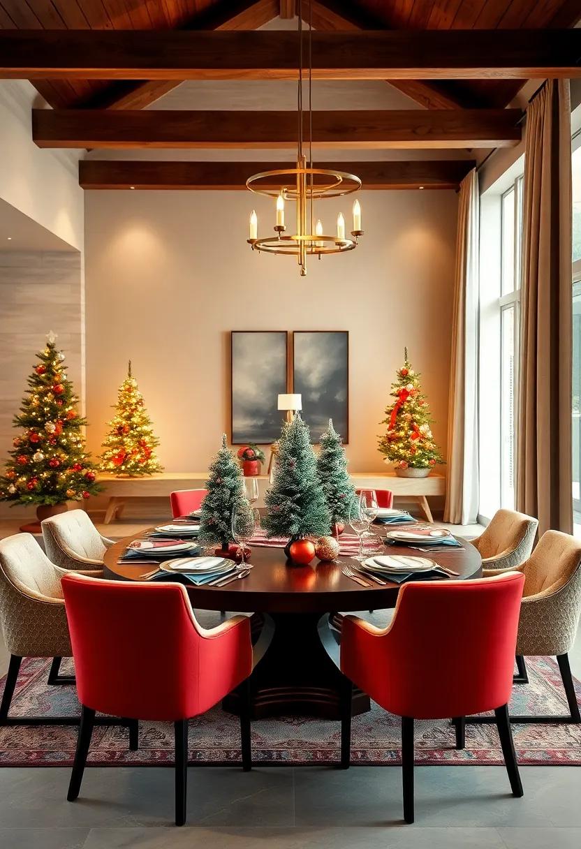 Miniature Christmas Trees as individual Table‌ Centerpieces