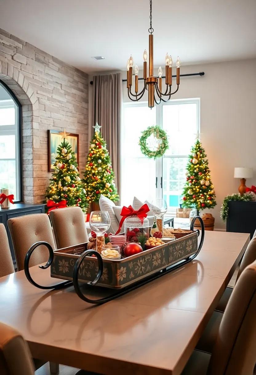 A Sleigh-shaped​ Serving Tray for​ Holiday Treats and Snacks