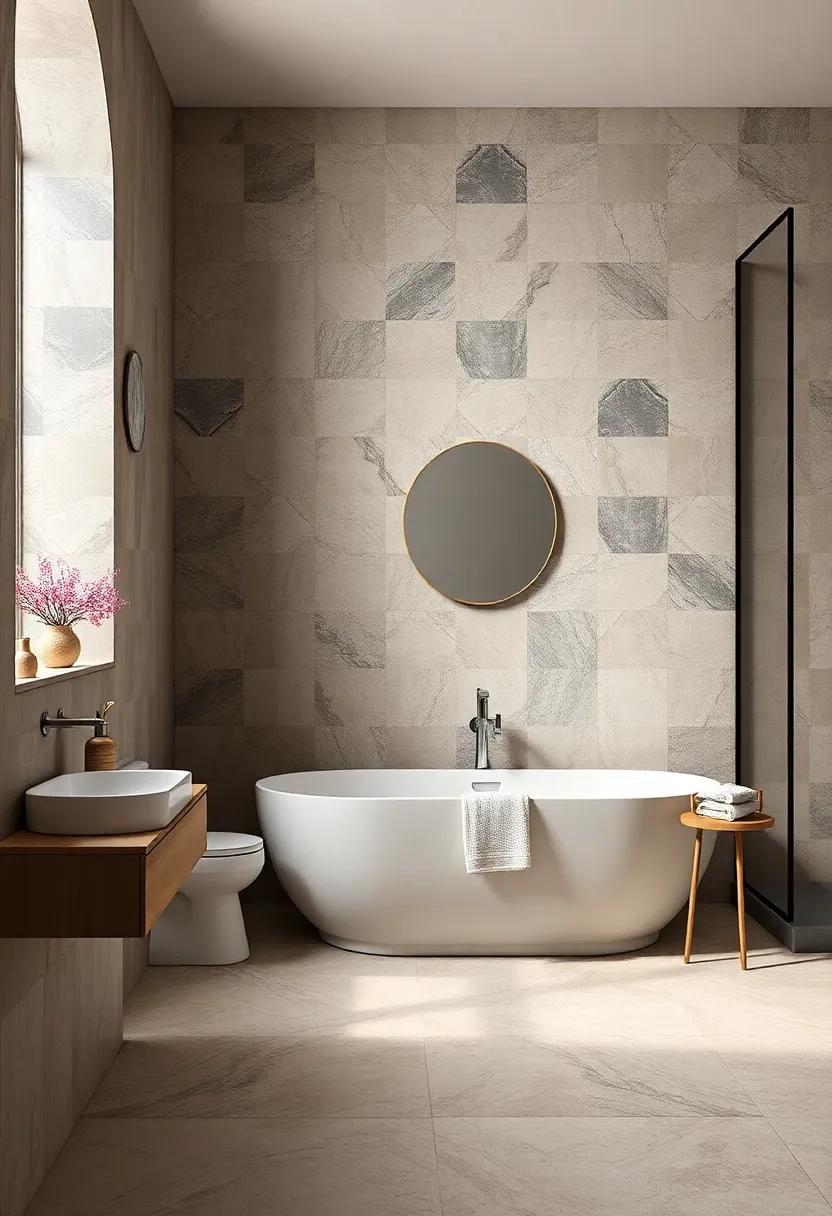 Diamond Pattern: Diamond-shaped tiles inject ​classic geometric flair and elongate smaller spaces visually