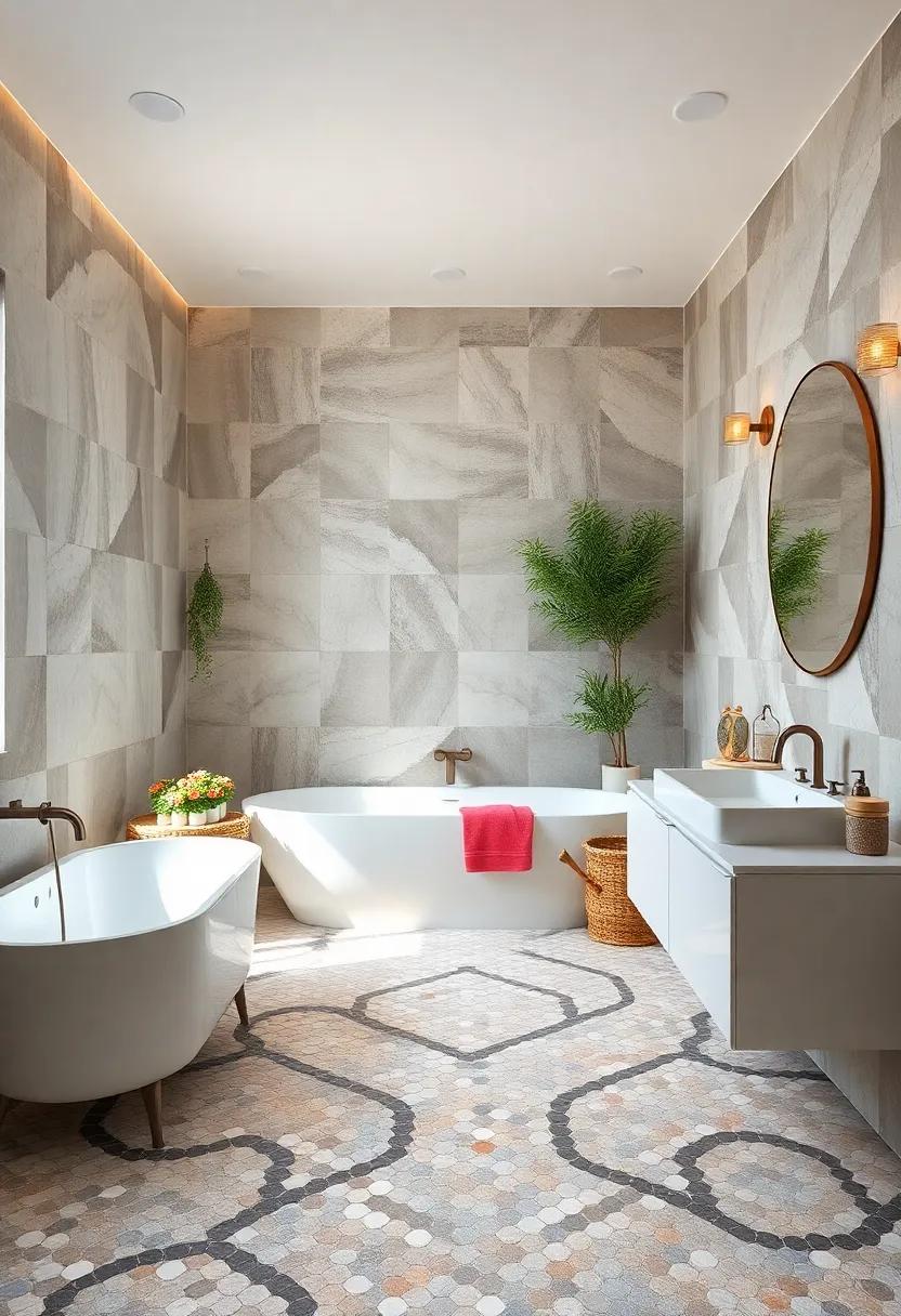 Penny Tiles: Tiny ⁣circular penny tiles create intricate floors or walls that feel nostalgic and refined