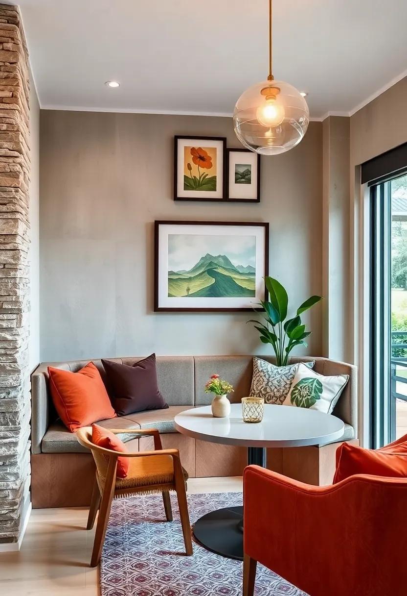 Incorporate art prints or framed ⁤photos above the nook to personalize‌ the area