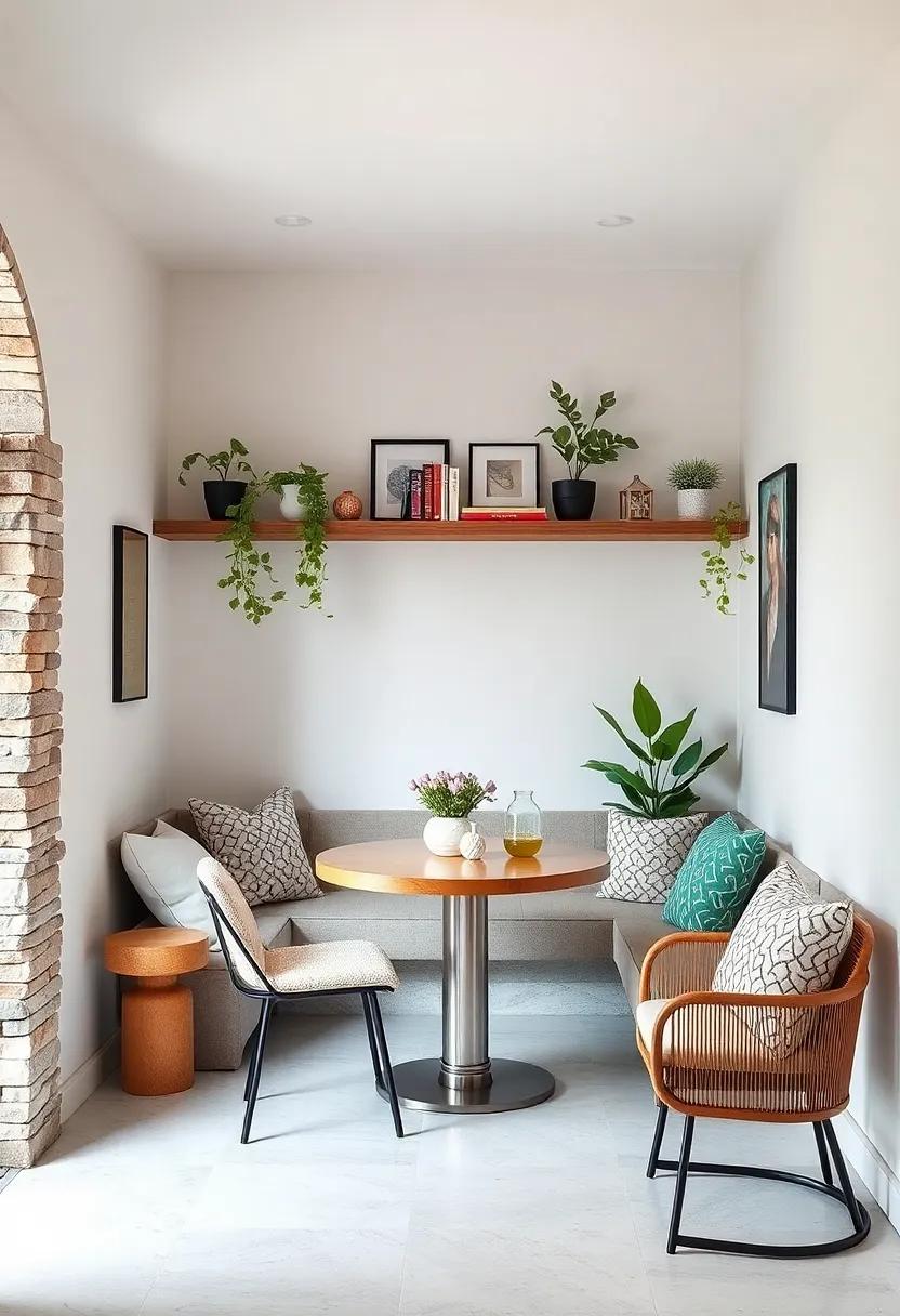 Install floating ⁣shelves above the nook to display ⁤plants, ‍cookbooks, and decorative items