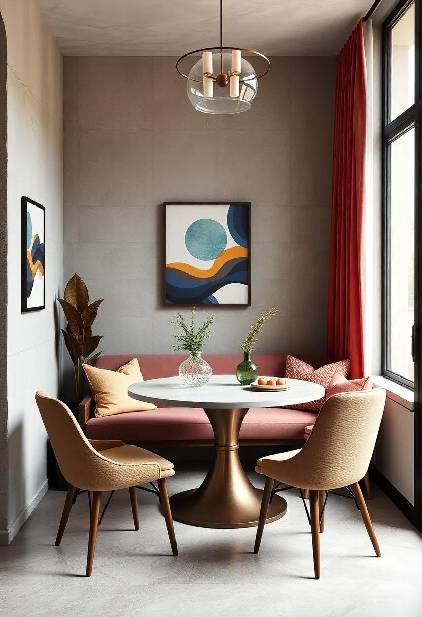 Use⁤ a round table to ⁣maximize flow and encourage conversation ‌in your corner⁤ dining nook