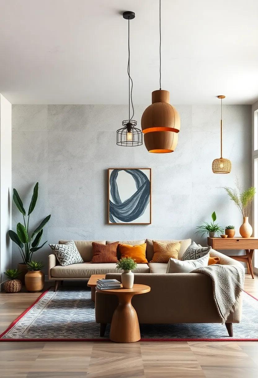 Incorporate natural wood pendant lights with⁢ unique, handcrafted ‍shades‌ for ambient ⁤warmth
