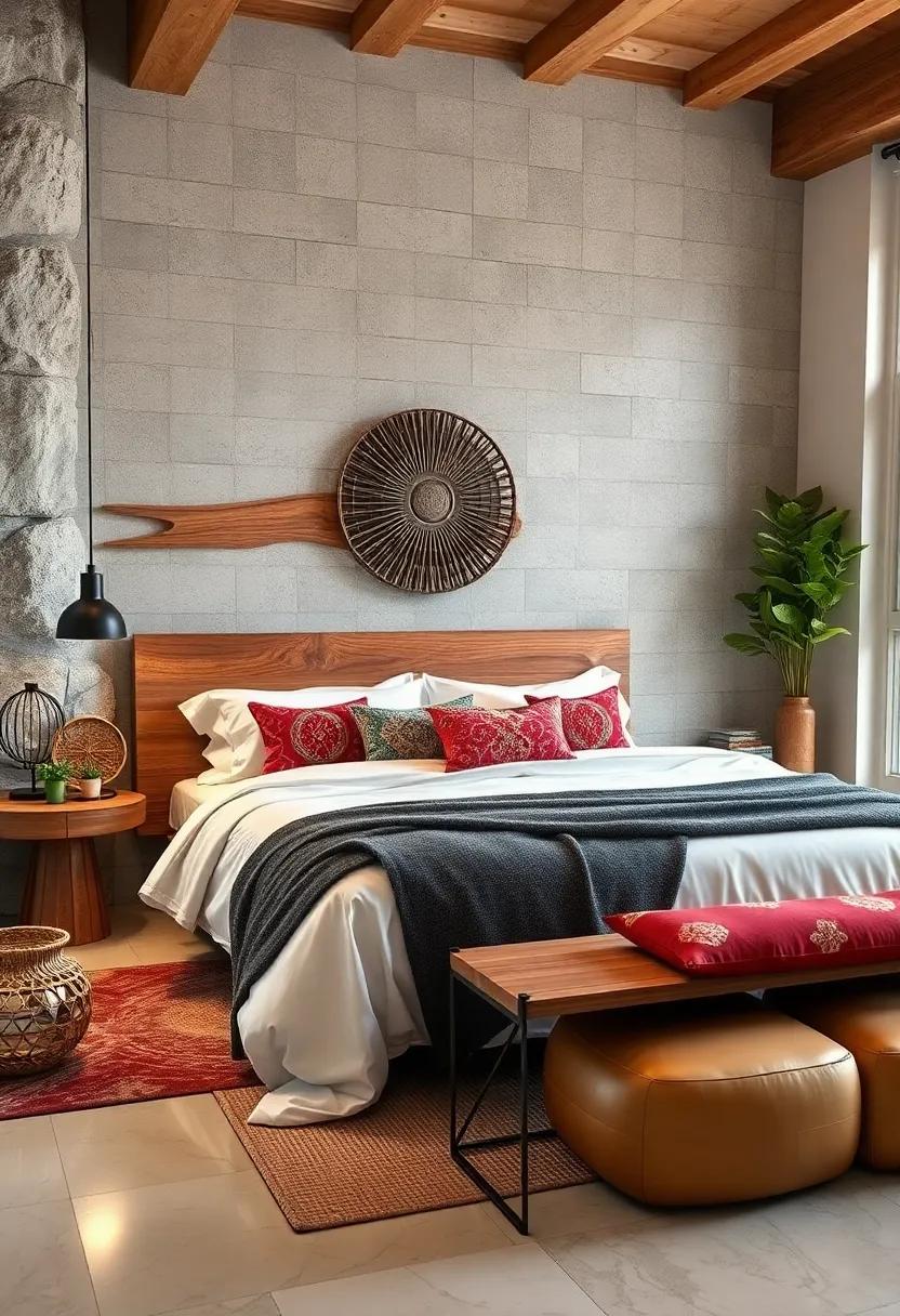 Use natural wood⁣ headboards combined ​with eclectic ⁤bedding patterns to create a ⁣serene yet dynamic bedroom