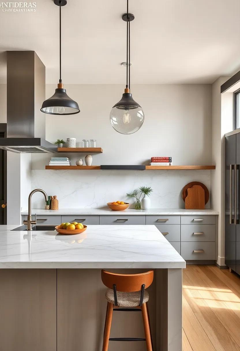 Minimalist Marble Meets industrial Steel: Marble countertops‌ paired⁣ with sleek steel fixtures blend natural elegance ⁢with modern toughness