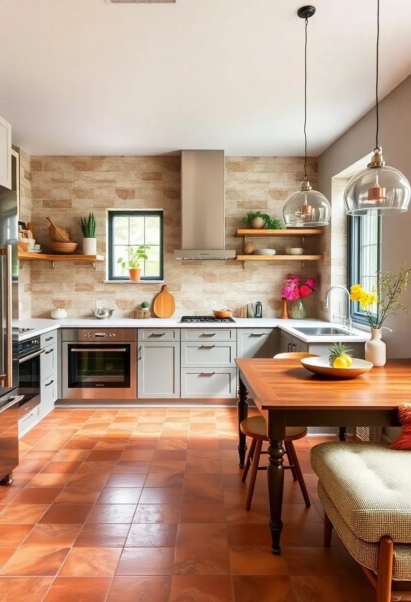 Warm⁢ Terracotta Tiles ⁤and Minimal Chrome: Terracotta flooring or backsplashes offset by ⁤minimal chrome⁣ fixtures achieve a ‍cozy yet contemporary space
