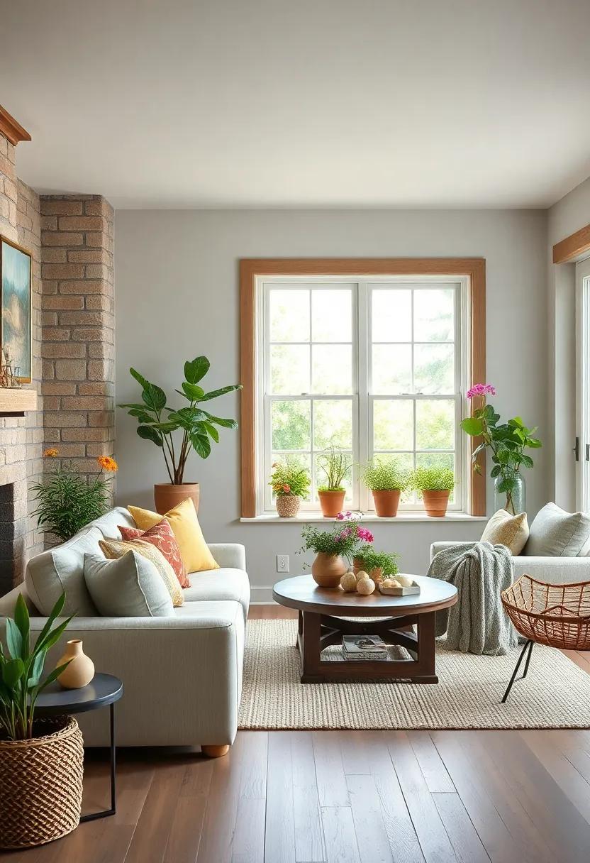 Bring‍ the outdoors in with a collection of potted herbs or fresh wildflowers displayed on farmhouse-style window sills