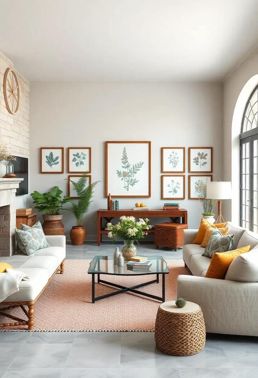 display classic country prints or botanical illustrations⁢ in rustic wooden frames for subtle wall art